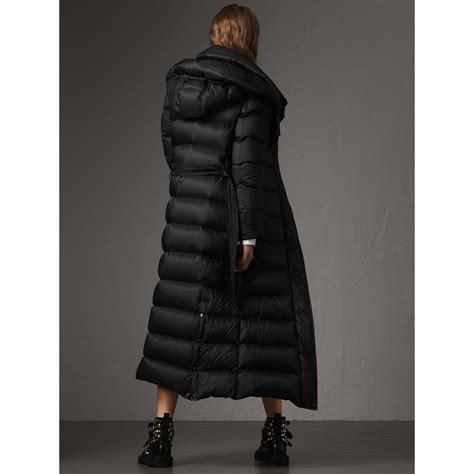 burberry long puffer coat